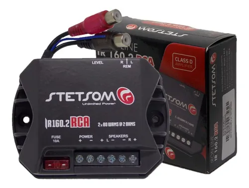 Amplificador Stetsom Iron IR 160.2 clase D con 2 canales y 160W